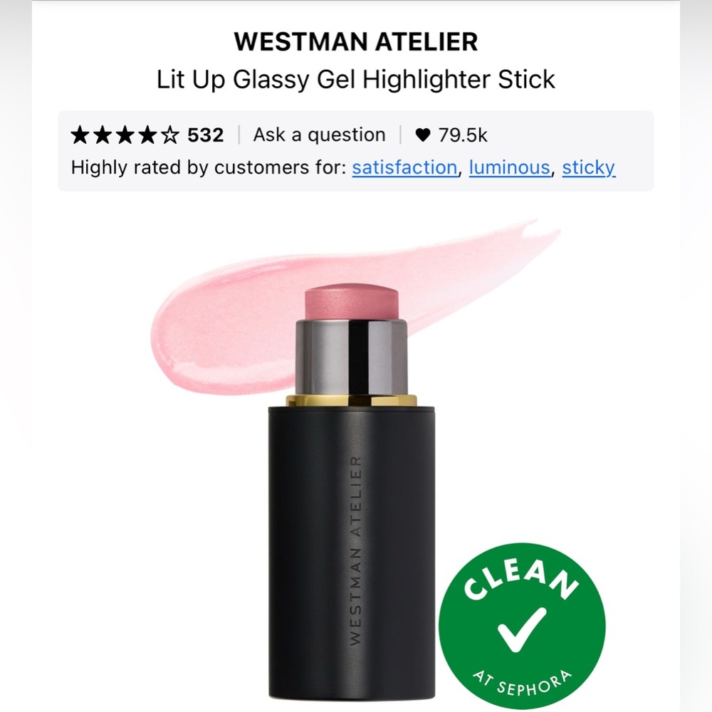 Westman Atelier Lit Up Petal Highlighter Stick